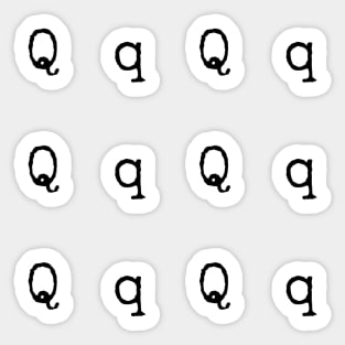 Typewriter Letter Q Sticker